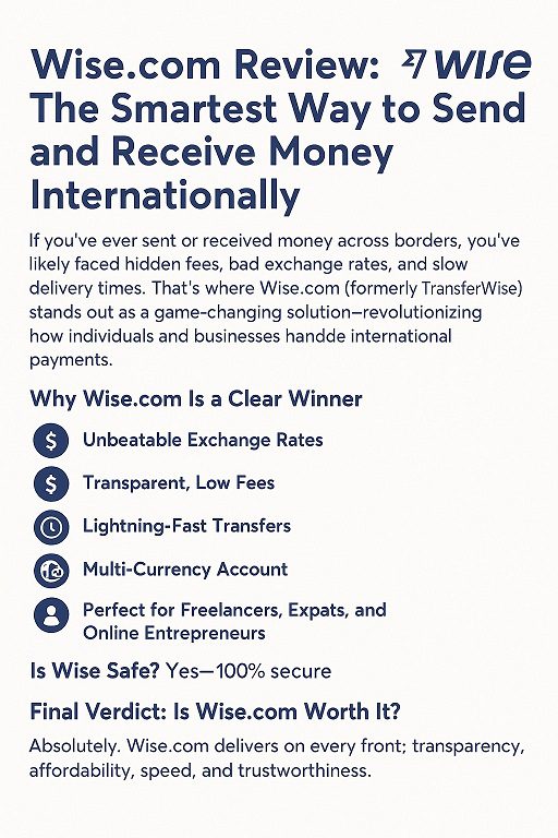 Wise (TransferWise) | Send and Receive Money Across Borders with Ease